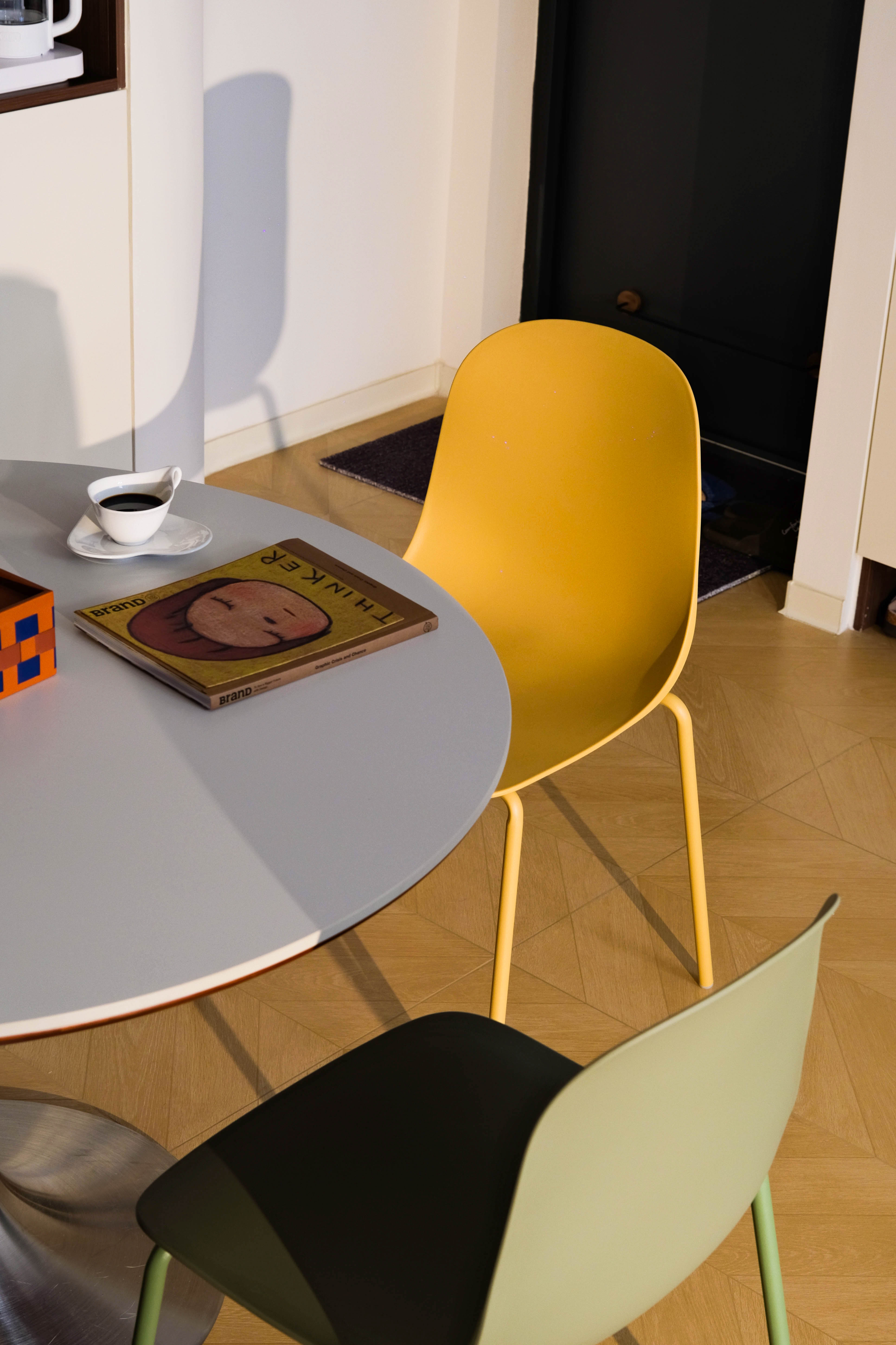 Wilshire Soft Curve Dining Chair - Mustard Yellow, Set of 4