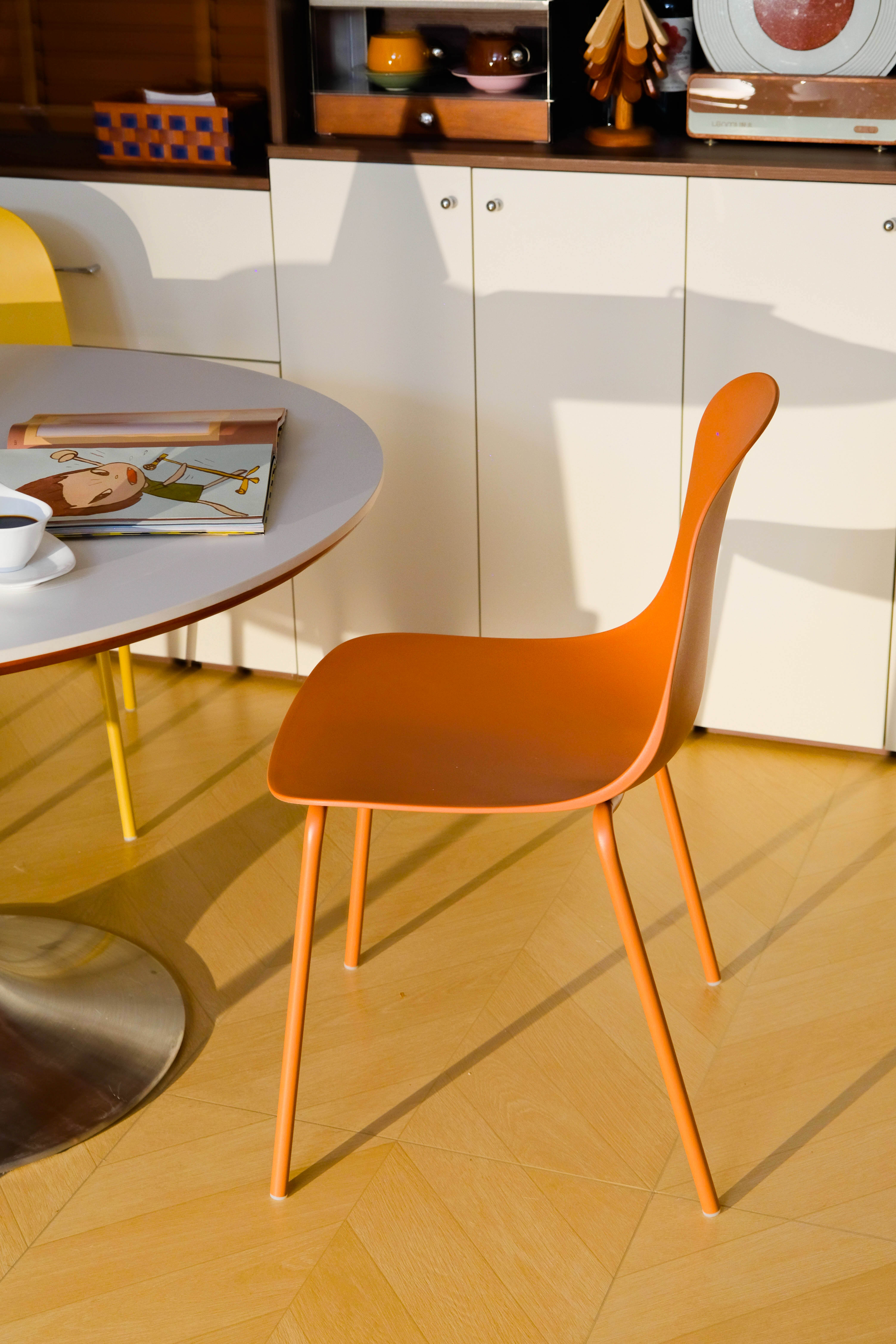 Wilshire Soft Curve Dining Chair - Terracotta, Set of 4