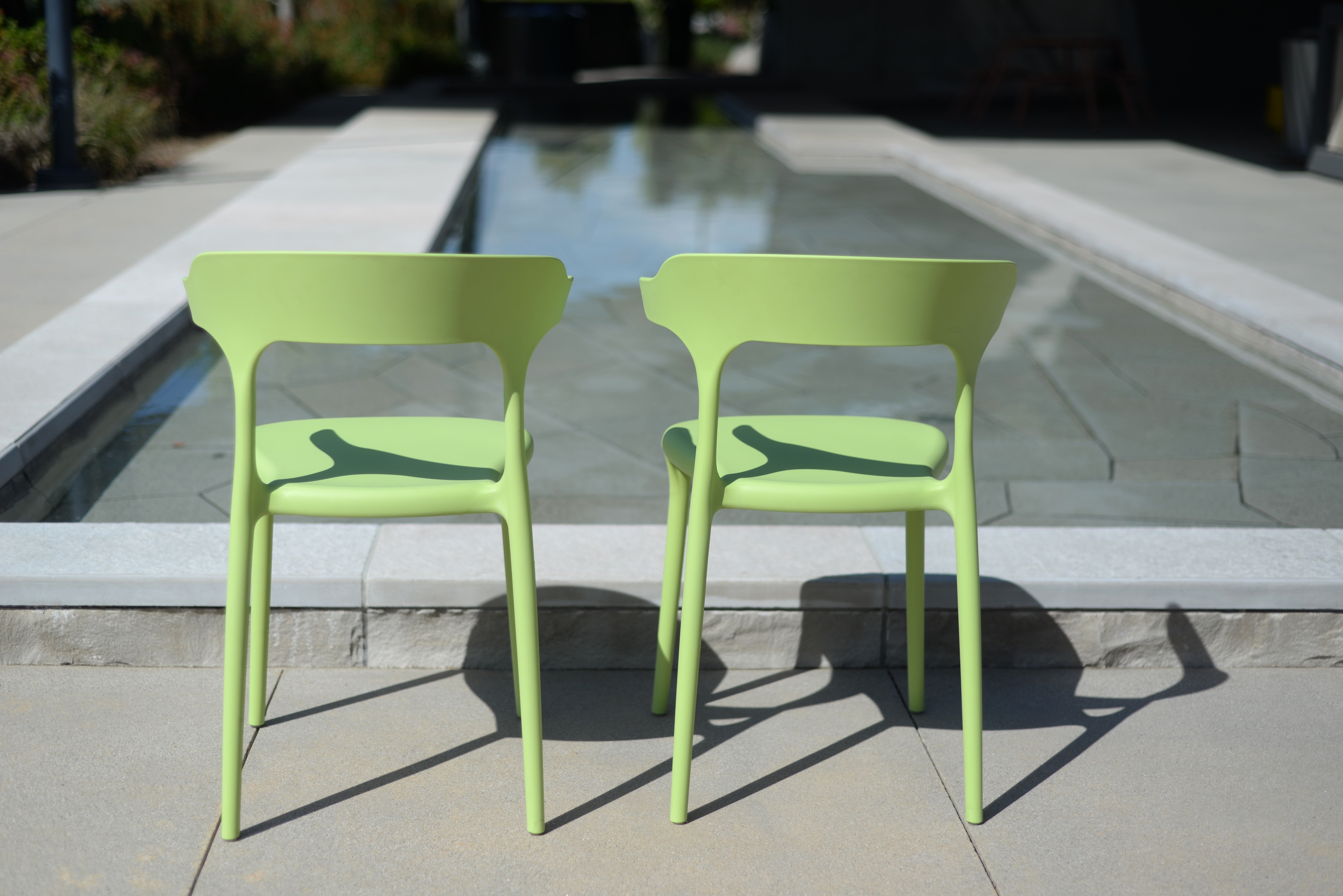Coachella Stackable Chairs - Set of 4, Green