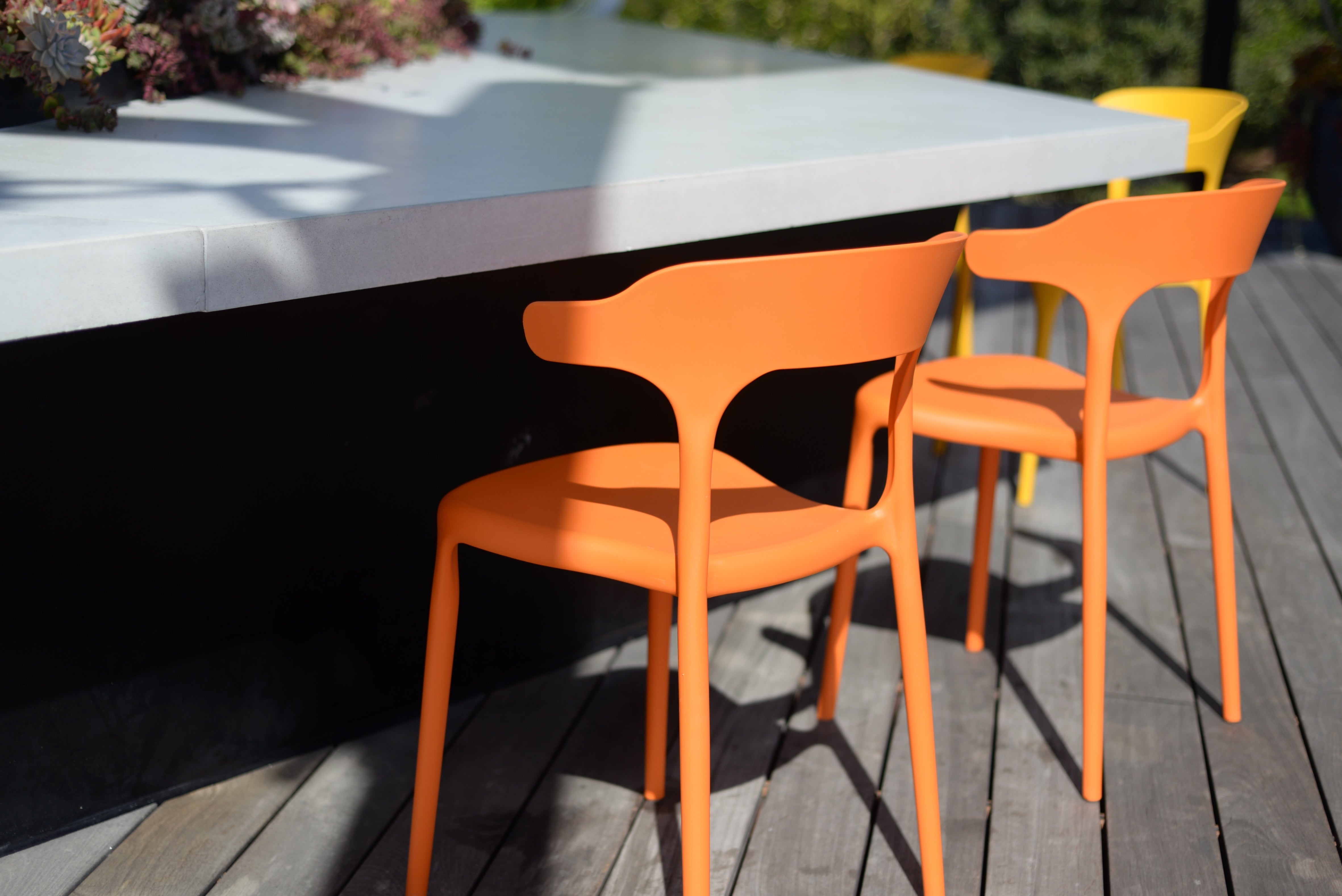 Coachella Stackable Chairs - Set of 4, Pumpkin Orange – Xdeco