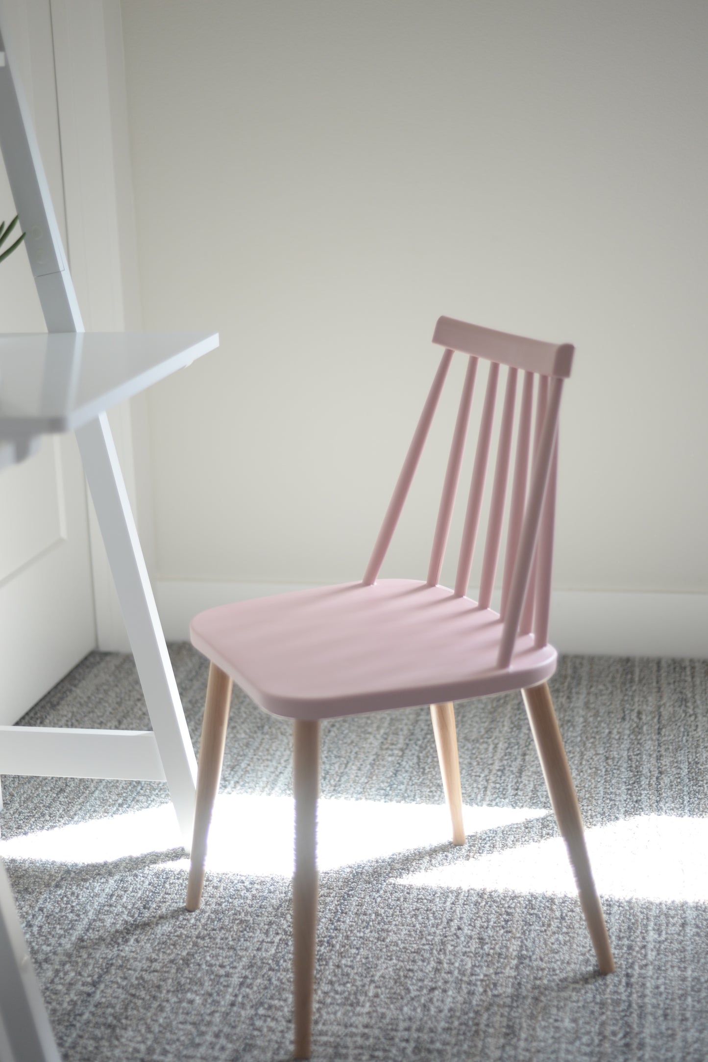 Troy Plastic Dining Chair Set, Set of 4, Pink