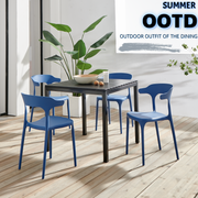 Lille Table with Nara Chairs Dining Set
