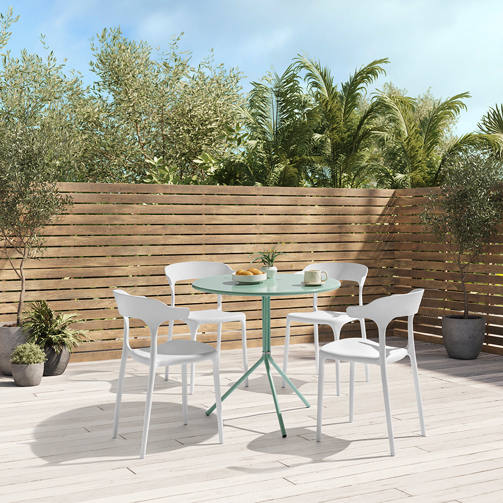 Wilshire Round Patio Table – Mint Green, 31.5"