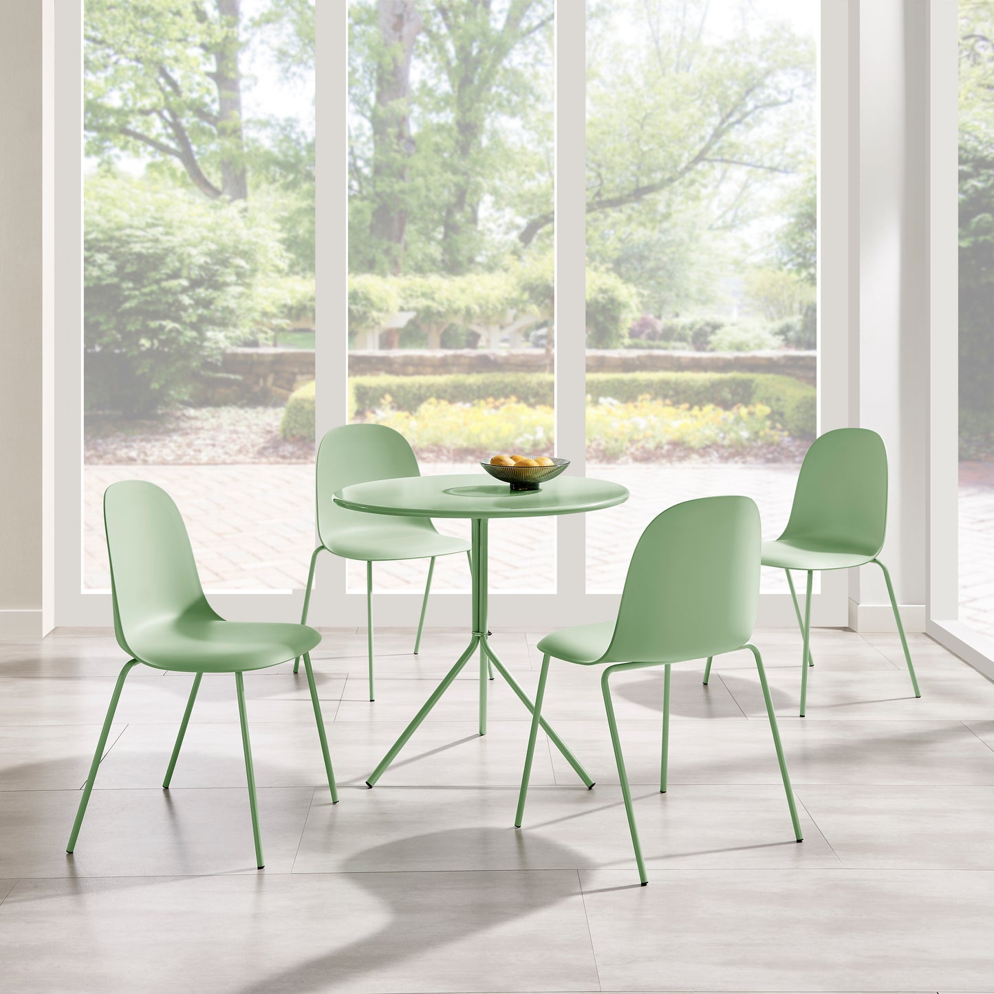 Kyoto Industrial Dining Chair – Green, Set of 4