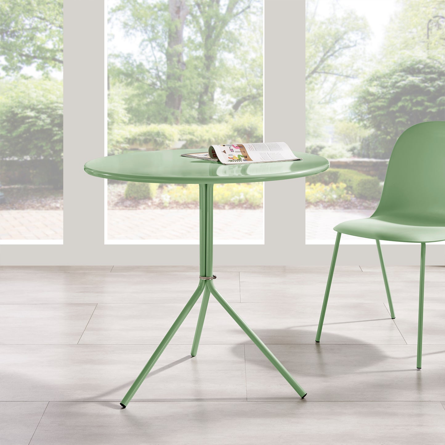 Kyoto Industrial Dining Chair – Green, Set of 4