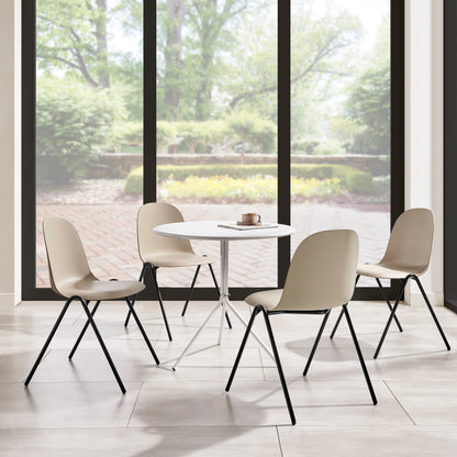 Berlin Contemporary Minimalist Dining Chair – Camel, Set of 4