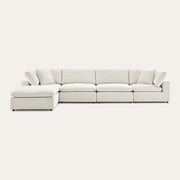 Serene minimalist comfort sofa of 5 pieces set