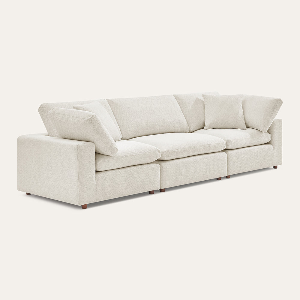 Serene minimalist comfort sofa of 3 pieces set