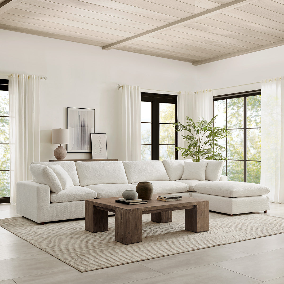 Serene minimalist comfort sofa - Stool