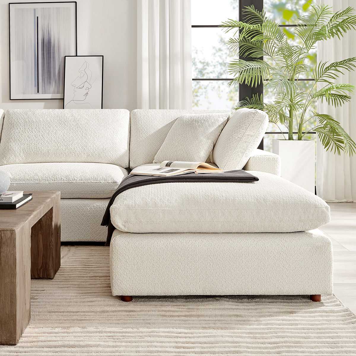 Serene minimalist comfort sofa - Stool
