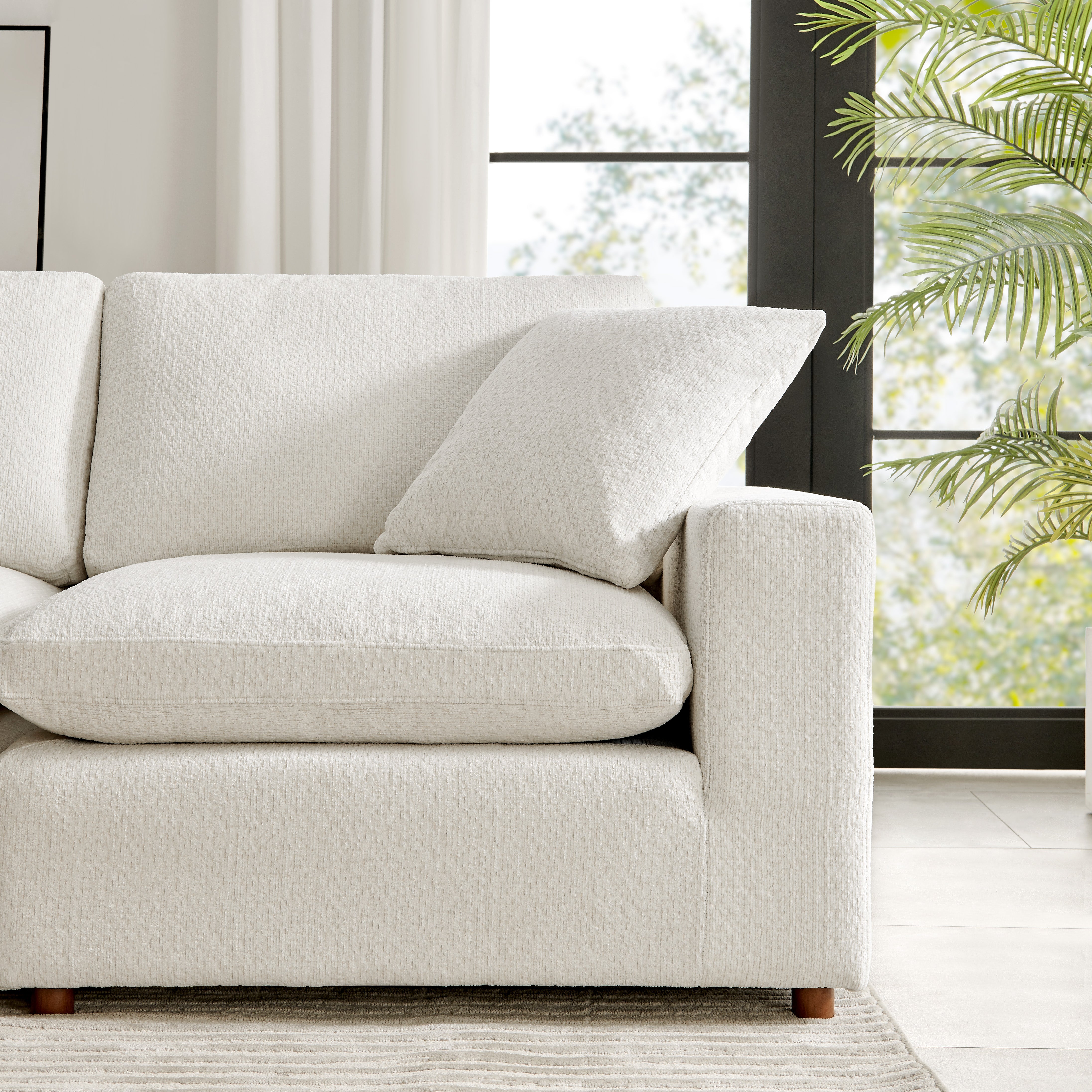 Serene minimalist comfort sofa of 3 pieces set