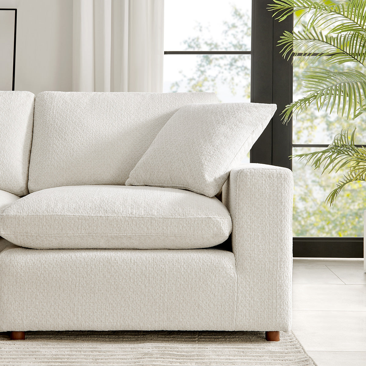 Serene minimalist comfort sofa - Side